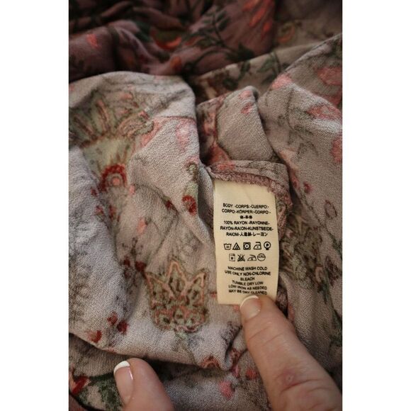 Free People OB580943 Women Sz S Purple Pretty & Free Off the Shoulder Romper - Picture 8 of 9